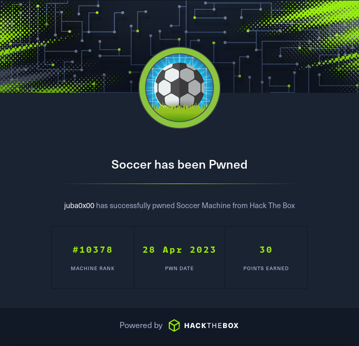 Owned Soccer from Hack The Box!